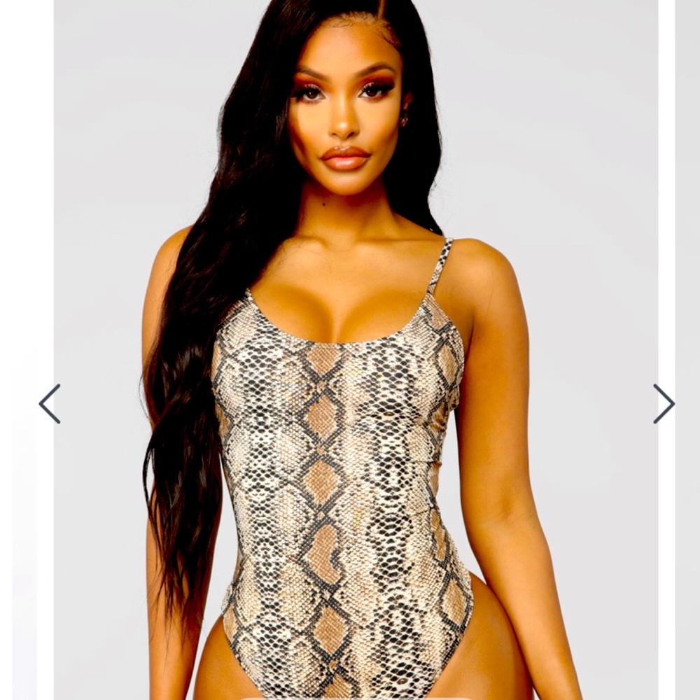 Slithering around bodysuit (snake print)